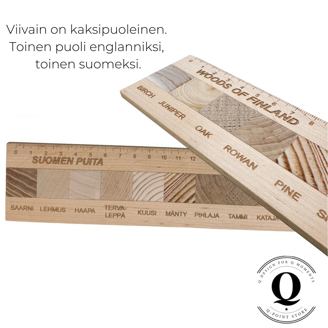 Suomen puulajeja viivotin – Q-Point