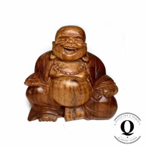 Onnellinen buddha eli pullea ja mahakas buddha hahmo edustaa onnellisuutta ja vaurautta. Tämä buddha on valmistettu täysin käsityönä.