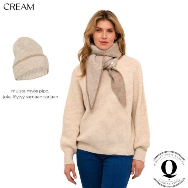 Huivi__CRWaban_Knit_Scarf_beige