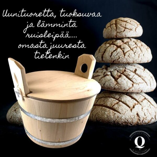 perinteinen taikinatiinu kunnon ruisleivän ja juurileipien leivontaan. Kotimainen taikinatiinu.