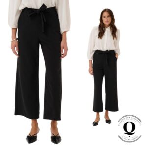 Phoebe pants cropped musta