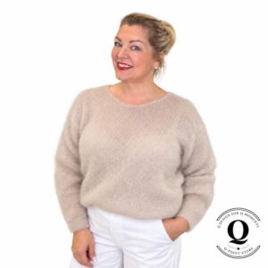 Lumian Dreamy Kid Mohair -neule – taupe.