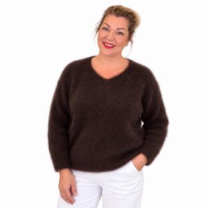 Lumian Dreamy Kid Mohair -neule – ruskea
