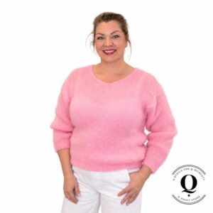 Lumian Dreamy Kid Mohair -neule – vaaleanpunainen