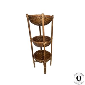 3-kerroksinen rottinkikori – ruskea, 60 cm