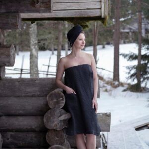 Rento Kenno -kietaisupyyhe naisille – musta